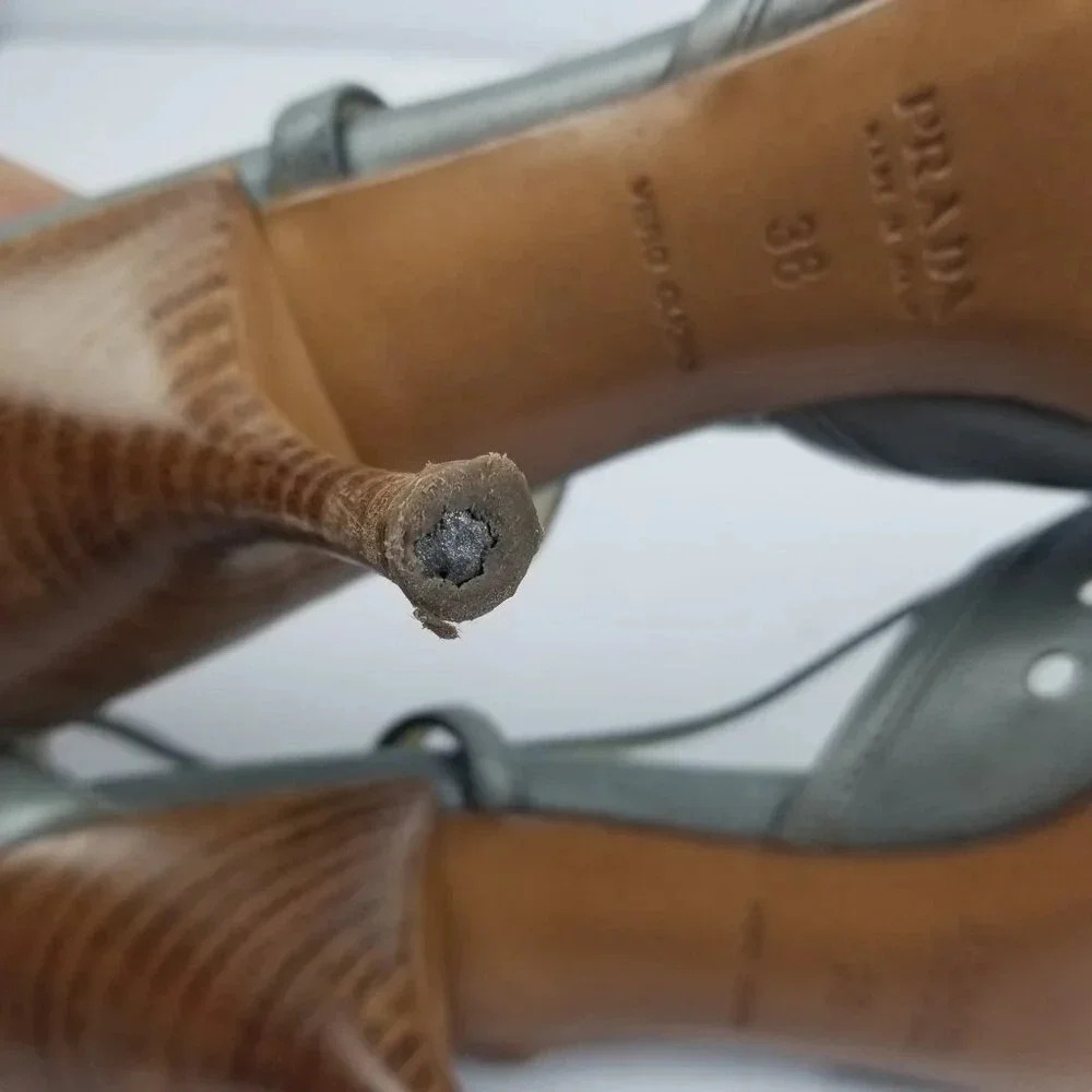 Prada Gray Women's Heels - Picture 6 of 11